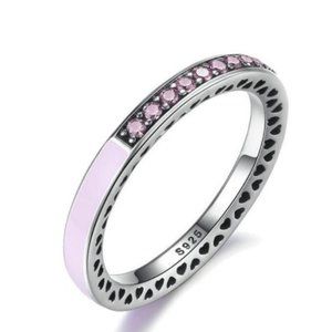 Pandora Sparkle & Hearts Ring Pink